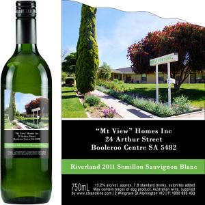 Mt View Homes Riv 2011 SSB #139 label bottle